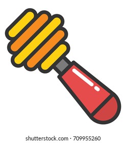 Honey Dipper Vector Icon