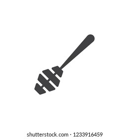 Honey dipper vector icon. filled flat sign for mobile concept and web design. honey spoon simple solid icon. Symbol, logo illustration. Pixel perfect vector graphics