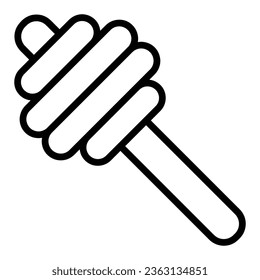 Honey dipper Vector Icon, Lineal style icon, from Agriculture icons collection, isolated on white Background.