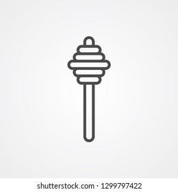Honey dipper vector icon sign symbol