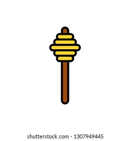 Honey dipper vector icon sign symbol