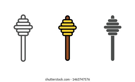 Honey dipper vector icon sign symbol