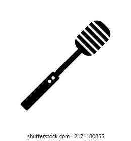 Honey dipper vector isolated glyph icon. Kitchen appliances. Graph symbol for cooking web site design, logo, app, UI
