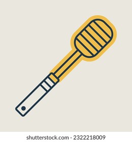 Honey dipper vector isolated icon. Kitchen appliances. Graph symbol for cooking web site design, logo, app, UI