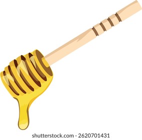 honey dipper with honey, Wooden Honey Dipper.