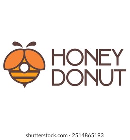 honey donut minimalist logo design