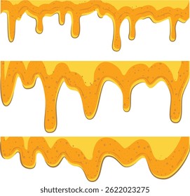 honey drip, melted caramel, honey or oil drip.