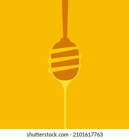 Honey dripper symbol vector. logo design.