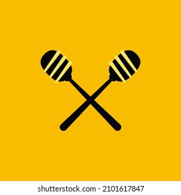 Honey dripper symbol vector. logo design.