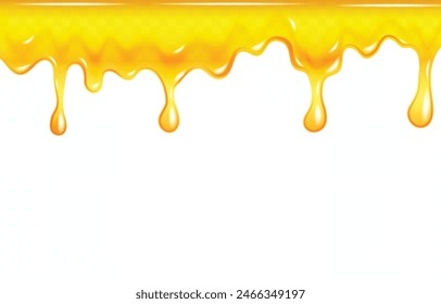 Honey Dripping Clip Art with Transparent Look