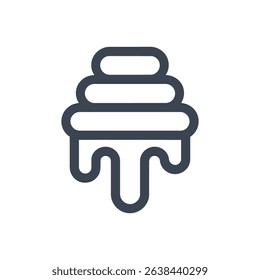 honey dripping in a stylized shape icon