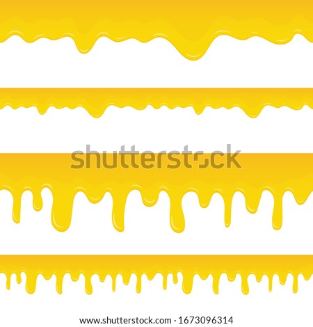 Honey dripping vector design illustration isolated on white background