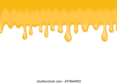 honey drips patterns on white background, stock vector illustration
