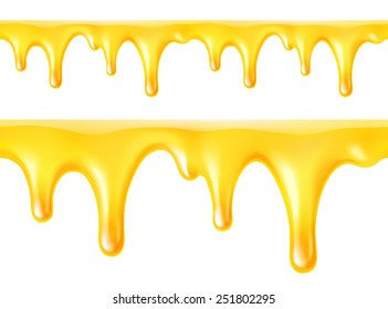 Honey Drips. Seamless Vector