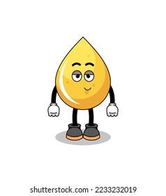 honey drop cartoon couple with shy pose , character design