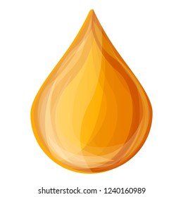 Honey drop icon. Cartoon of honey drop vector icon for web design isolated on white background