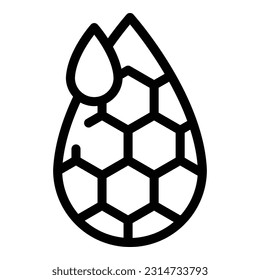 Honey drop icon outline vector. Bee nectar. Syrup liquid