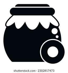 Honey drop icon simple vector. Candy cold. Medication cure