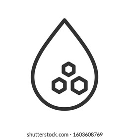 honey drop, linear icon. Editable stroke