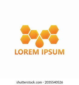 Honey drop logo template design vector illustration