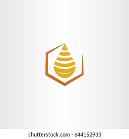 honey drop logo vector icon design