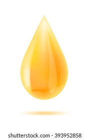 Honey drop on white. vector illustration