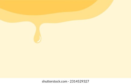 Honey drop on yellow background vector illustration.