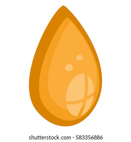 Honey drop. Vector icon isolated on white background.