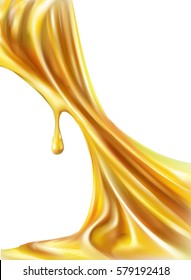 Honey, droplets, drain, picture, vector
