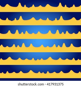 Honey Drops seamless illustration on a blue background. Honey seamless. Dripping honey seamlessly repeatable. honey drips seamless vector.