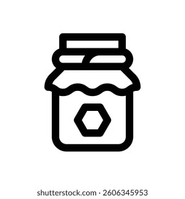 Honey. Editable stroke vector icon.