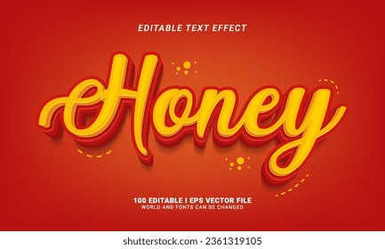 honey editable text effect graphic style