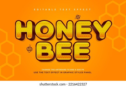 Honey editable text effect template