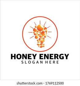 Honey energy logo design template
