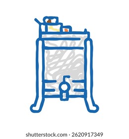 honey extractor beekeeping doodle icon sketch vector. honey extractor beekeeping sign. isolated symbol illustration