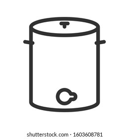 honey extractor, linear icon. Editable stroke