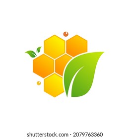 Honey Farm logo design vector template. Farm logo concept