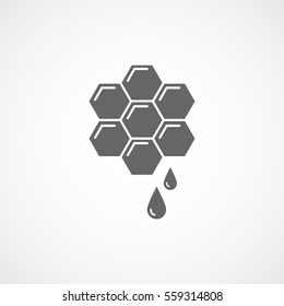 Honey Flat Icon On White Background