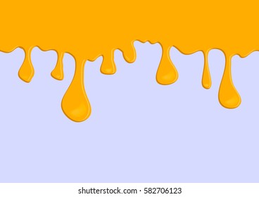 Honey flow isolated. Vector illustration