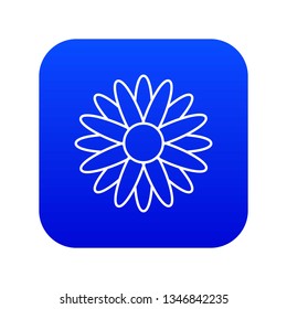 Honey flower icon blue vector isolated on white background