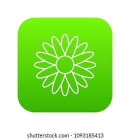 Honey flower icon green vector isolated on white background