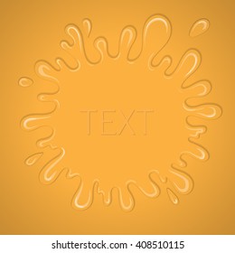 Honey flowing down. Background for design.Place for text.Liquid sweetness.