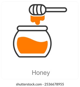 Honey and Food icon concept