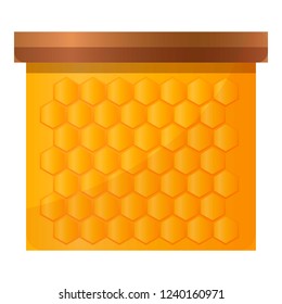 Honey frame icon. Cartoon of honey frame vector icon for web design isolated on white background