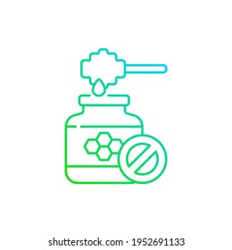 Honey free gradient linear vector icon. Ecology concept of natural cosmetics production. Thin line color symbols. Modern style pictogram. Vector isolated outline drawing