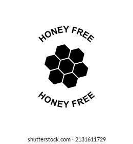 Honey free label icon  in black flat glyph, filled style isolated on white background