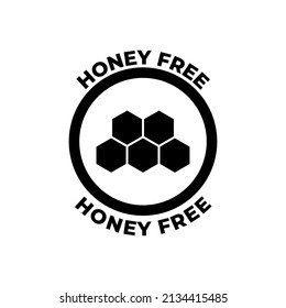 Honey free label icon  in black flat glyph, filled style isolated on white background