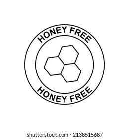 Honey free label icon in black line style icon, style isolated on white background