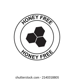 Honey free label icon in black line style icon, style isolated on white background