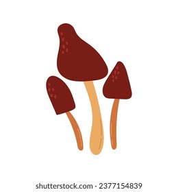 Honey fungus isolated on a white background. Vector hand drawn autumn mushrooms